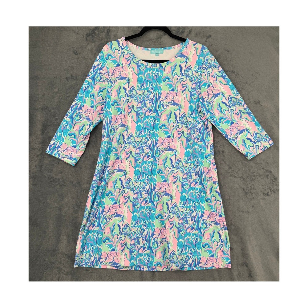 Anthonys Resort Wear Dress Womens Size XL Vibrant Print Coastal Vacation Resort
